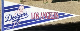 Los Angeles Dodgers Pennant 12 X 28”