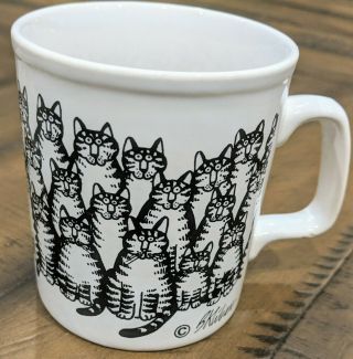 Vintage B.  Kliban Tabby Cats Coffee Tea Mug