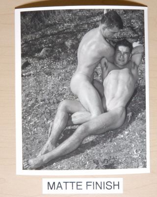 Early 50’s Male Nude Photography,  Conklin Twins Wrestling Pose,  Wpg,  Don Whitman