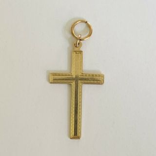 Antique Vintage 9ct Gold Cross Crucifix Pendant 1.  95g