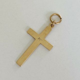 Antique Vintage 9ct Gold Cross Crucifix Pendant 1.  95g 2