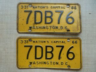 Vintage Dc License Plates,  Nation 