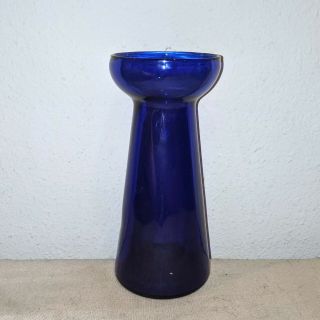 Danish Cobalt Blue Glass Hyacinth Bulb Vase Approx 7 " H Antique