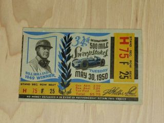 34th International 500 Mile Sweepstakes May 1950 Indianapolis Motor Speedway