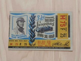 34th INTERNATIONAL 500 MILE SWEEPSTAKES MAY 1950 INDIANAPOLIS MOTOR SPEEDWAY 3