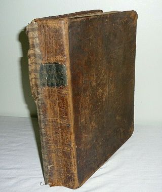 Antique Family Holy Bible 1828 Aaron (1772) & Betsey Barney & Paul Chase (1744)