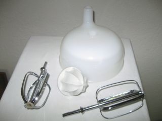 Vintage Sunbeam Mixmaster Juicer Attachment White Milk Glass 1950s