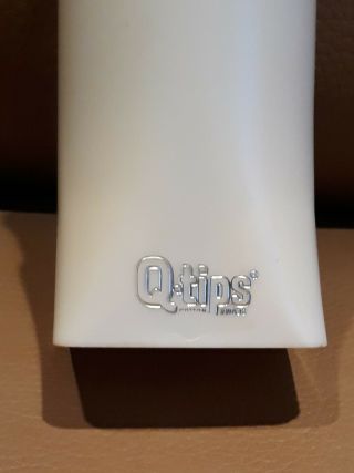Q - Tips Vintage Dispenser Pop Up Cotton Swab Holder Cream Color 2