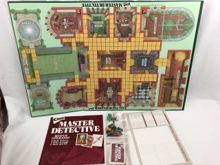 Vintage 1988 Parker Brothers Clue Master Detective Board Game 100 Complete