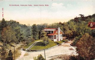 Grand Haven Mi 1907 - 14 View Of The Beech - Holme In Highland Park Vintage Mich 598