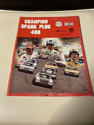 1981 Champion Spark Plug 400 Nascar Official Race Program