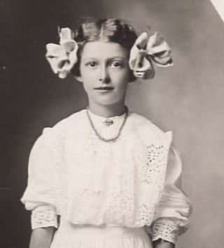 081920 Vintage Rppc Real Photo Postcard Little Girl Dorothy Moeller Hair Bows