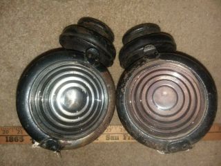 Pair Ford Model T Cowl Oil Lamps Side Lights Model T Ford Antique Vintage Auto 2