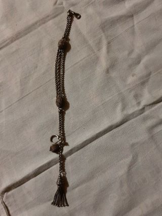 Antique Victorian Silver Albertina Watch Chain/bracelet