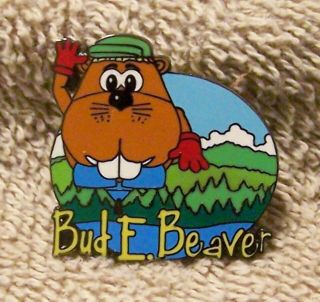Bud E.  Beaver 1 1/4 " By 1 1/4 " Balloon Pin