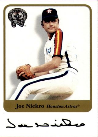 Joe Niekro 2001 Fleer Greats Of The Game Autographs Astros 62163