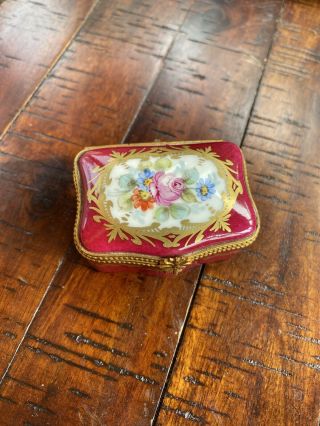 Antique Vintage Limoges France Trinket Box Hand Painted