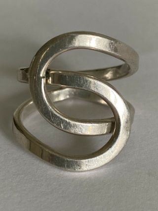Vintage Sterling Silver 925 Ring Size 8 1/2 Modern Form 8.  1 G (20 - 9)
