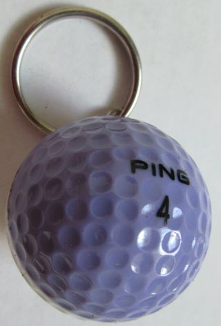 Modern Ping Eye 2 Color Golf Ball With Key Ring Purple & White