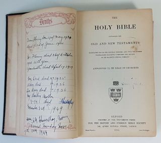Antique Holy Bible Old And Testaments Oxford University Press 1915 Vintage