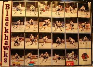 1990 - 91 Chicago Blackhawks Kodak 19 X 26 " Player Poster Nhl Roenick Chelios