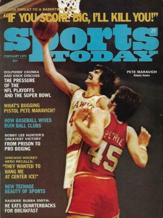 1974 Sports Today (feb),  Pete Maravich,  Dennis Hull,  Bubba Smith - Ex,