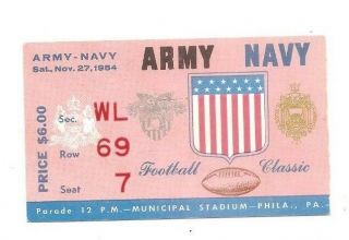 1954 Army Vs.  Navy Ticket Stub