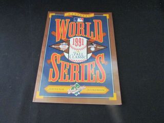 1991 World Series Minnesota Twins Atlanta Braves Mlb Baseball Official Program