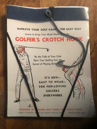 Vintage 1960 Golfers Crotch Hook Swing Trainer - Timeless Gag Gift