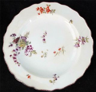 Antique 18th Century Chelsea Porcelain Floral Plate
