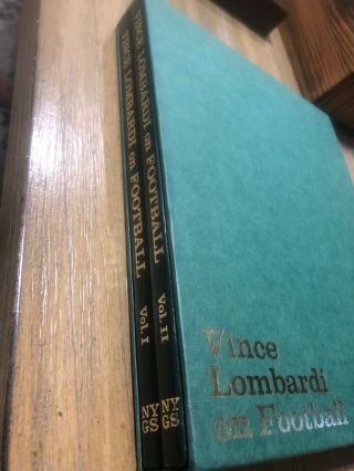 VINCE LOMBARDI On Football VOL 1 & II Hardcover Box Set First Edition W/BOX 2