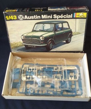 Vintage Heller " Austin Mini Special " Model Kit 1/43 Scale Made In France
