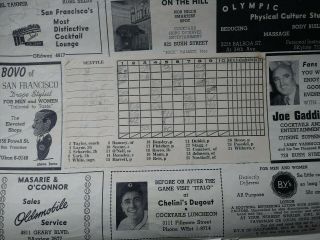 1947 PCL Pacific Coast League Baseball Program Score Book San Francisco Seals 2
