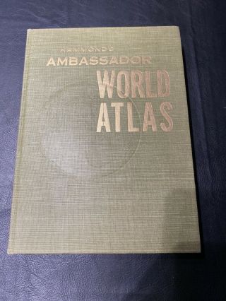 Vintage 1955 Hammond’s Ambassador World Atlas Book C S Hammonf & Company