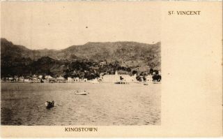 Pc Cape Verde / Portugal,  St.  Vincent,  Kingstown,  Vintage Postcard (b21729)