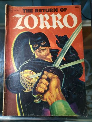 The Return Of Zorro 425 Golden Era Vintage Comic Book 1952 Dell Comics