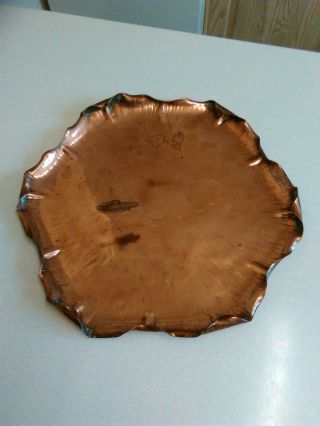 Antique Arts & Crafts Style Copper Tray (1923)