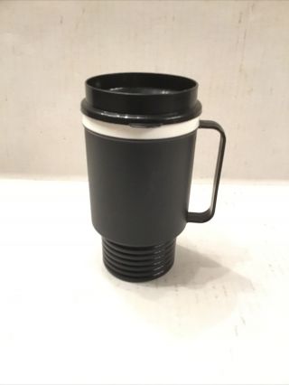 Vintage Aladdin 12 Oz Insulated Travel Coffee Mug Cup Black Cupholder Bottom