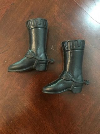 Vintage 1960s Ideal Captain Action Boots With Spurs - Lone Ranger 1966