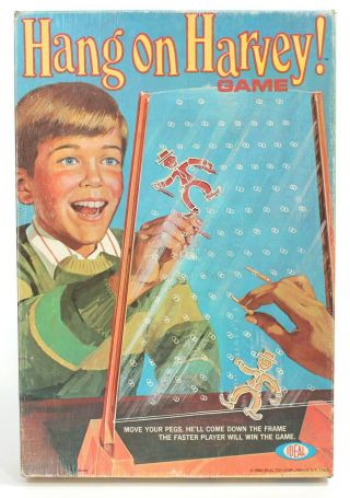 Hang On Harvey Board Game By Ideal Toys,  1969 Vintage,  Complete