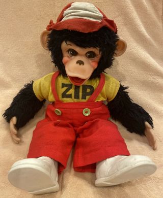 Vintage Rushton Zip Zippy The Chimp Monkey Rubber Face 1950’s