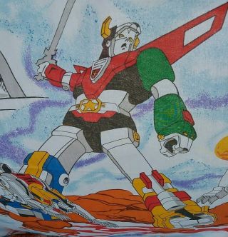 1984 Vintage Voltron Defender Of The Universe Flat & Fitted Twin Sheets