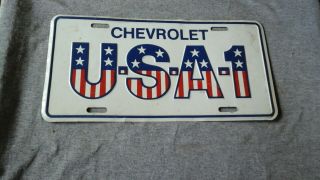 License Plate Tag Vintage Usa 1 Chevrolet Chevy Rustic Usa