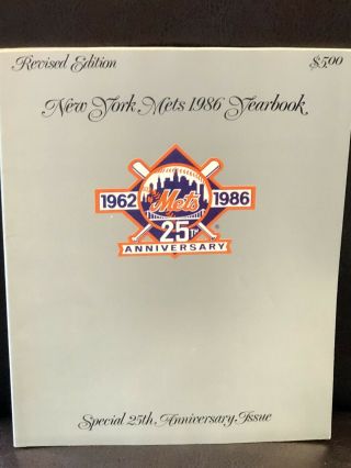 1986 York Mets Yearbook - World Series Champs