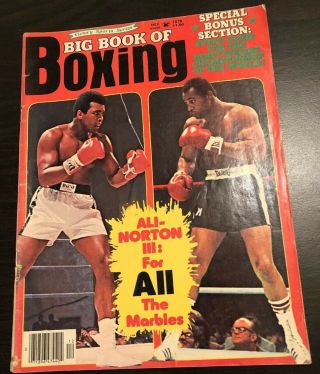 1976 The Big Book Of Boxing Muhammad Ali Vs Ken Norton Rocky Marciano