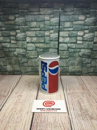 Vintage Pepsi Cola Pepsi Co Soda Can Novelty Transistor Am Fm Radio 9v