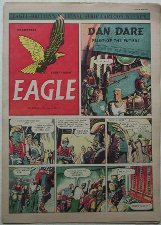 1951.  Vintage Eagle Comic Vol.  2 2.  Dan Dare.  Cutaway Of An Oil - Fired Locomotive