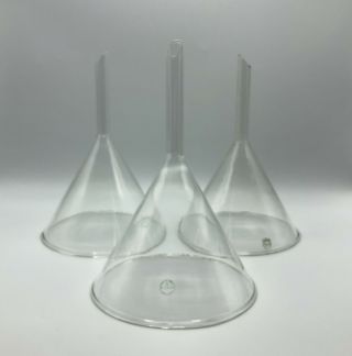 Vintage Pyrex Lab Glass Funnel 9” - Angled Stem - 6” Wide 6120 - 6