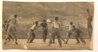 Vintage Military Photo 1968 Vietnam War Us Marines Football Game