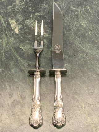 Vintage Buttercup By Gorham 2 Pc.  Sterling Silver Roast Carving Set - Ships -